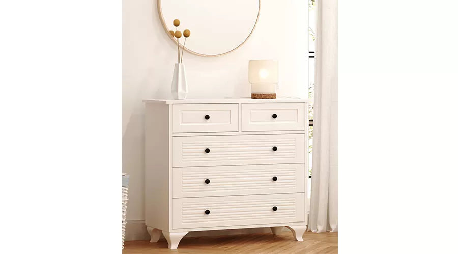 İzel Ladekast – 90 cm – Wit – MDF Membraan Fronten – 86x90x40 cm