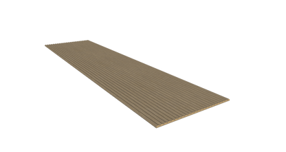 71€ Akoestische Wand Panelen Lattenwand Met Vilt Ronde Latten – Walnoot Eiken 270 Cm × 60 Cm