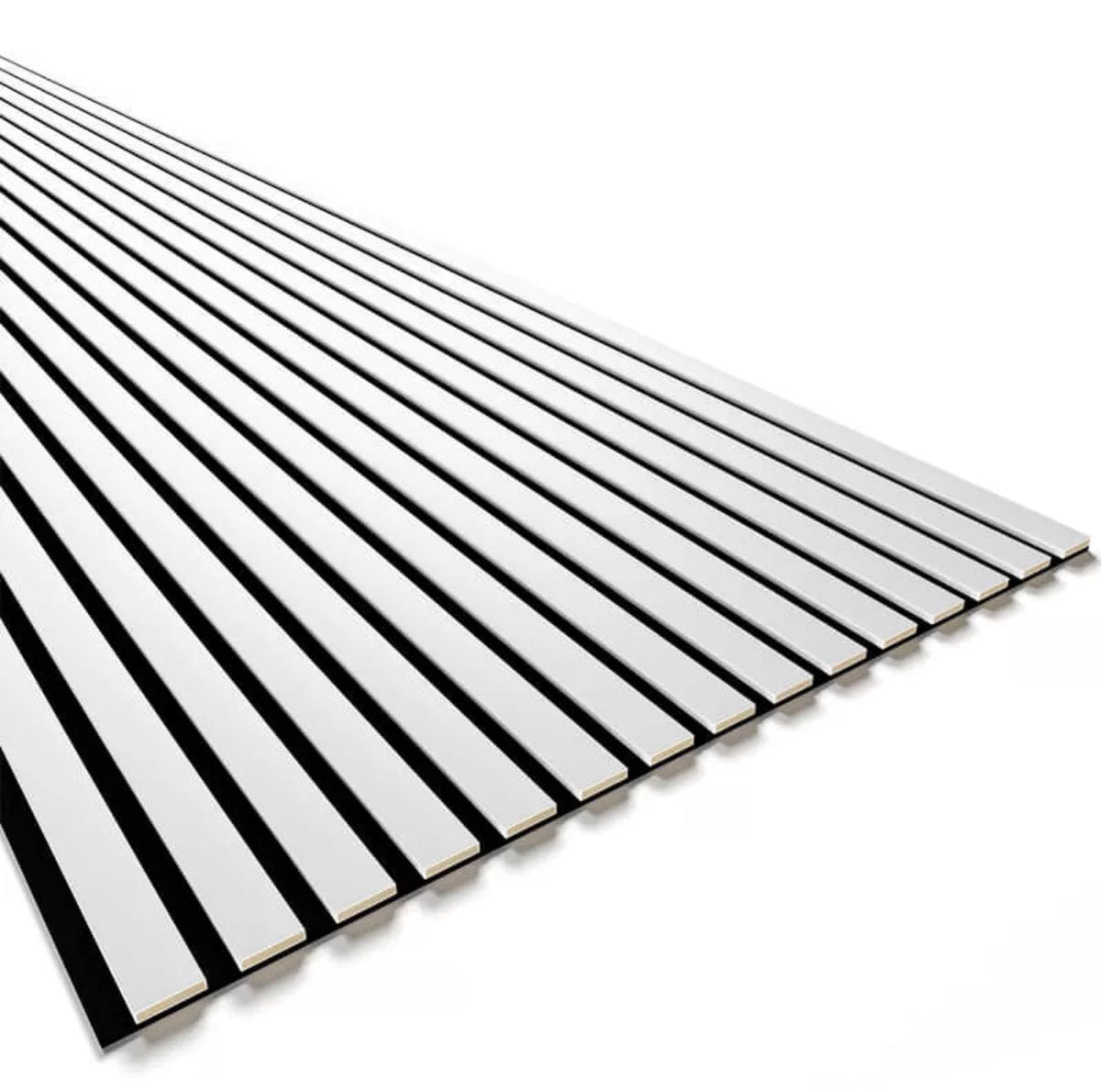 33€ Akoestische wandpaneel WİT (Latten wanden) | 60x270x18 cm| 25 mm latten