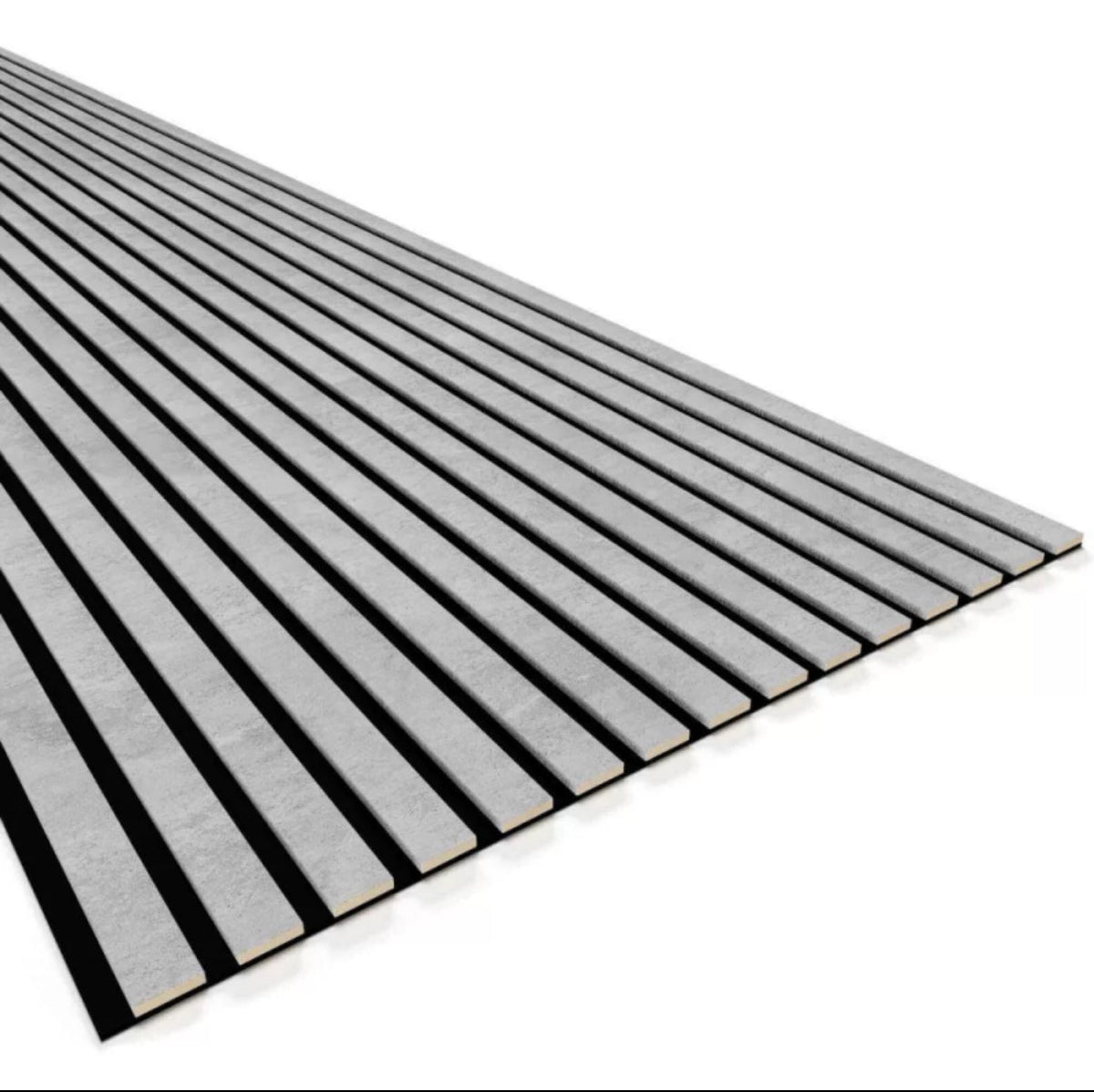 39€ Akoestische wandpaneel licht grijs  (Latten wanden) | 60x270x18 cm | 25 mm latten