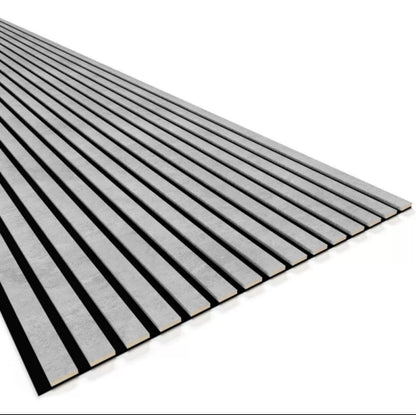 39€ Akoestische wandpaneel licht grijs  (Latten wanden) | 60x270x18 cm | 25 mm latten