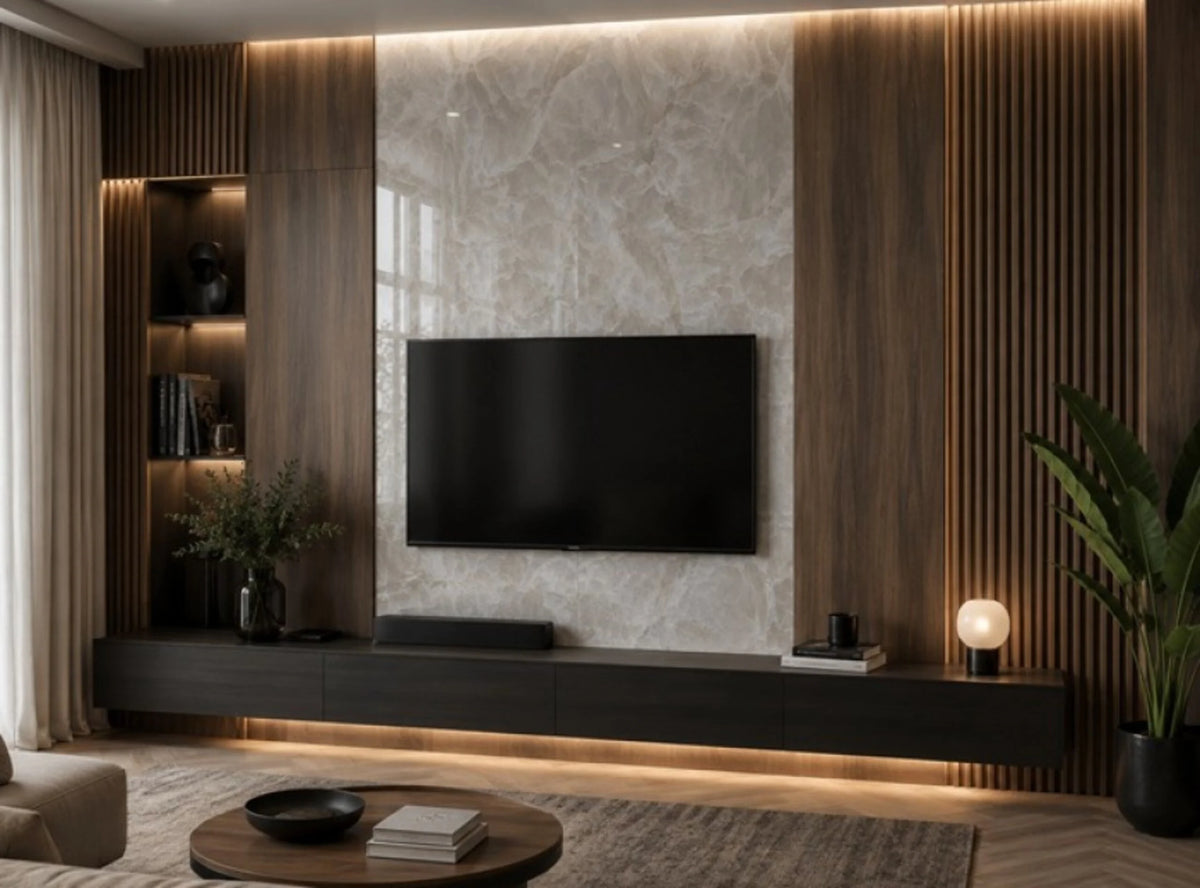 59€ PVC wandpaneel | 120x280 cm | Sardonyx Hoogglans