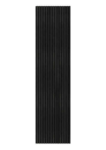 33€ Akoestische wandpaneel zwart (Latten wanden) | 60x270x18 cm | black oak | 27 mm latten