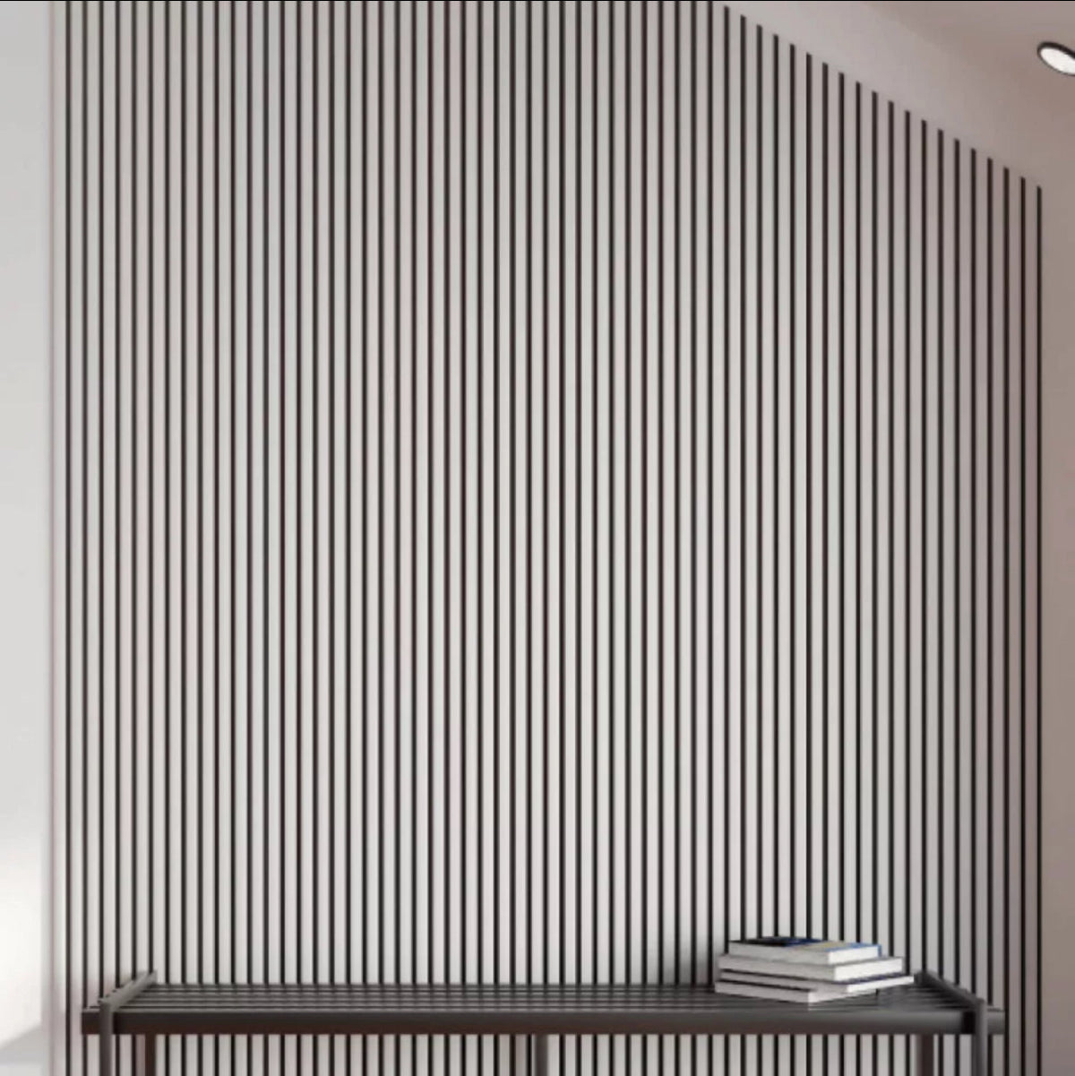 33€ Akoestische wandpaneel WİT (Latten wanden) | 60x270x18 cm| 25 mm latten