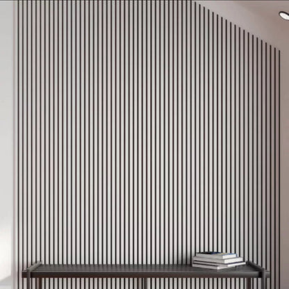 33€ Akoestische wandpaneel WİT (Latten wanden) | 60x270x18 cm| 25 mm latten