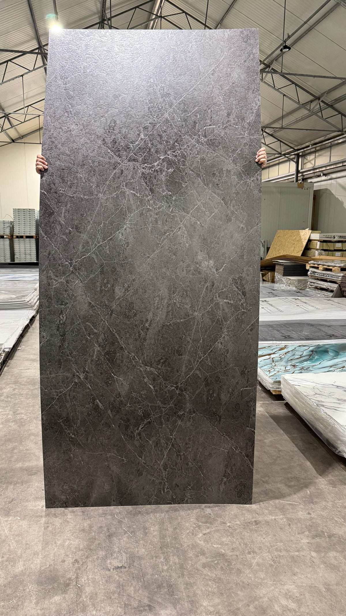 SPC Marble Look Wall Panel 122x280 Dark Matte Grey