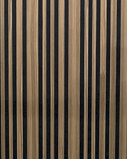 Akoestische wandpaneel | 60×270 cm | smoke oak | gevarieerde latten