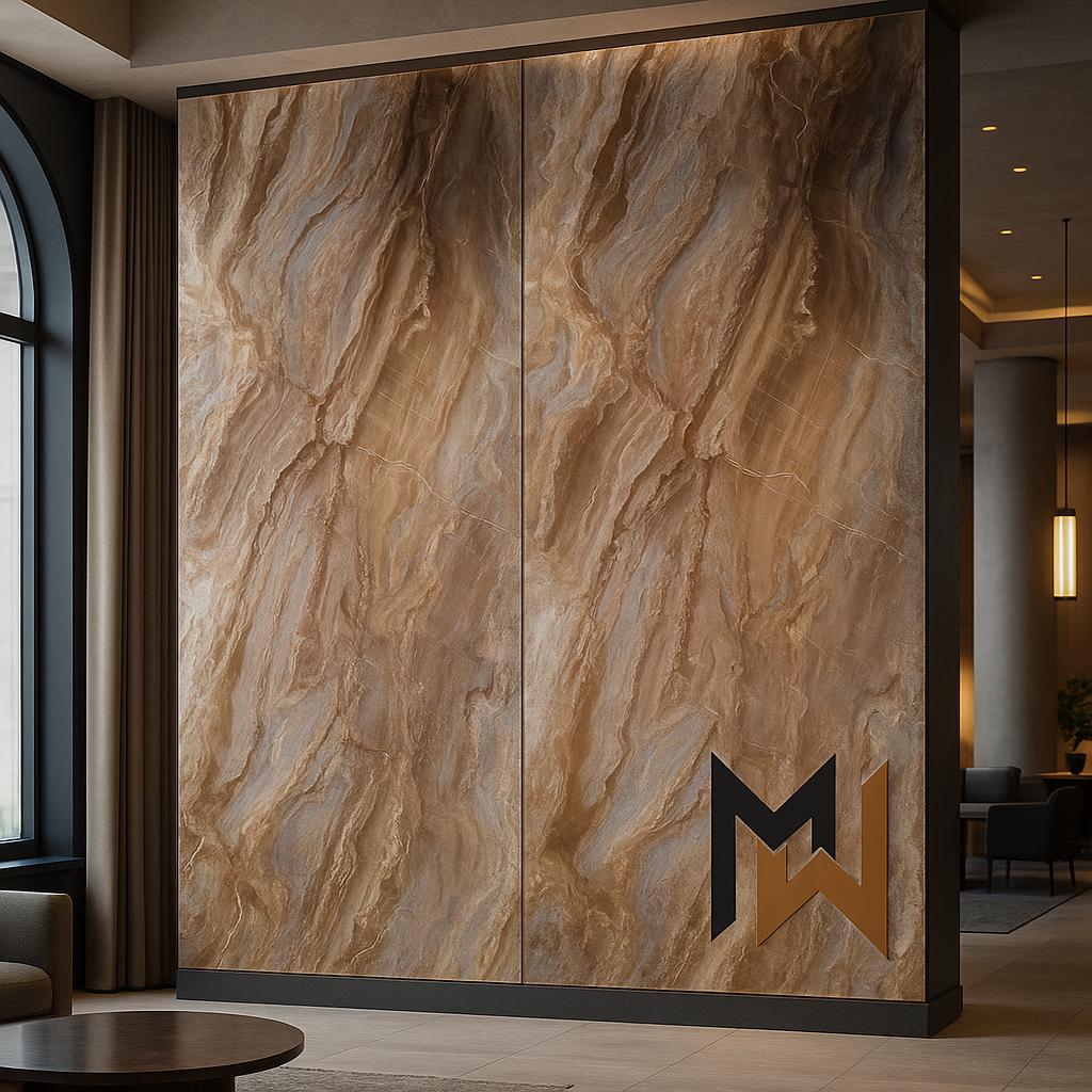 PVC Wall Panel | 122x280 cm | Arabescato Brown