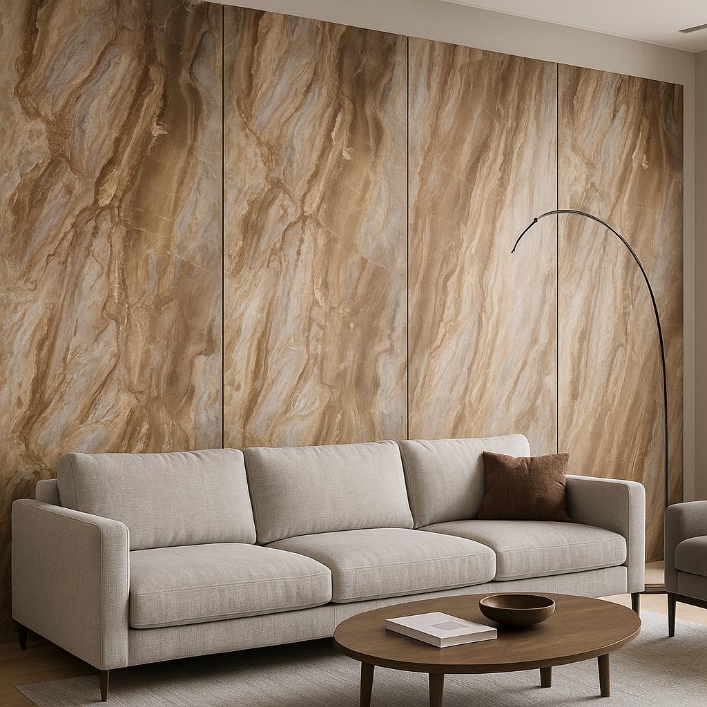 PVC Wall Panel | 122x280 cm | Arabescato Brown