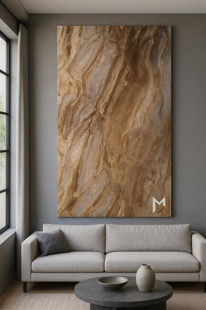 PVC Wall Panel | 122x280 cm | Arabescato Brown