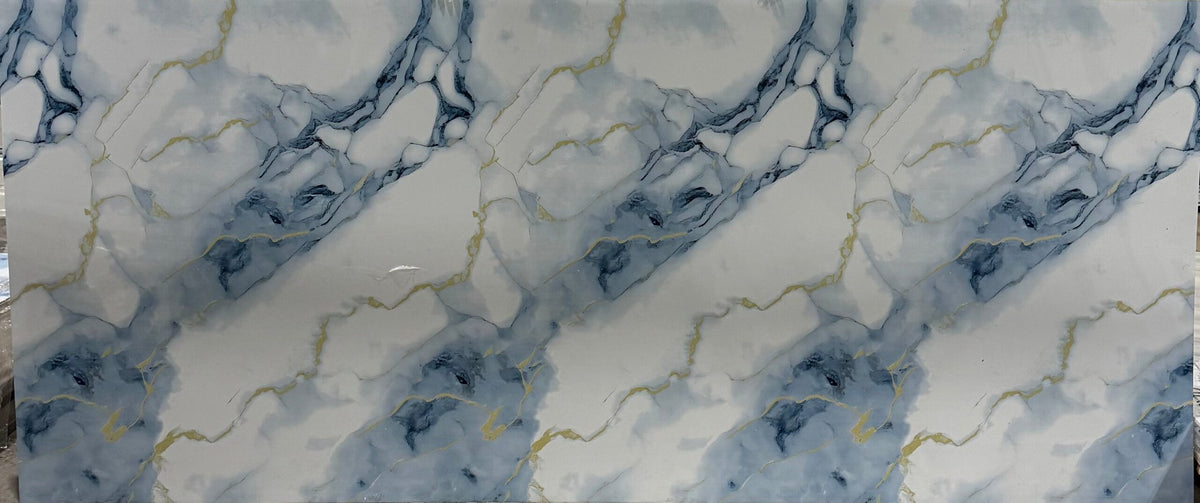 Spc wandpaneel 122x280x0,3 cm Sky Blue-Gold