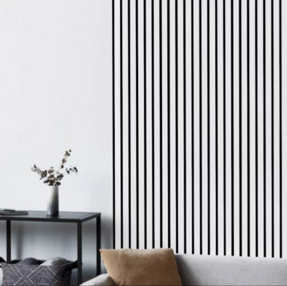 33€ Akoestische wandpaneel WİT (Latten wanden) | 60x270x18 cm| 25 mm latten