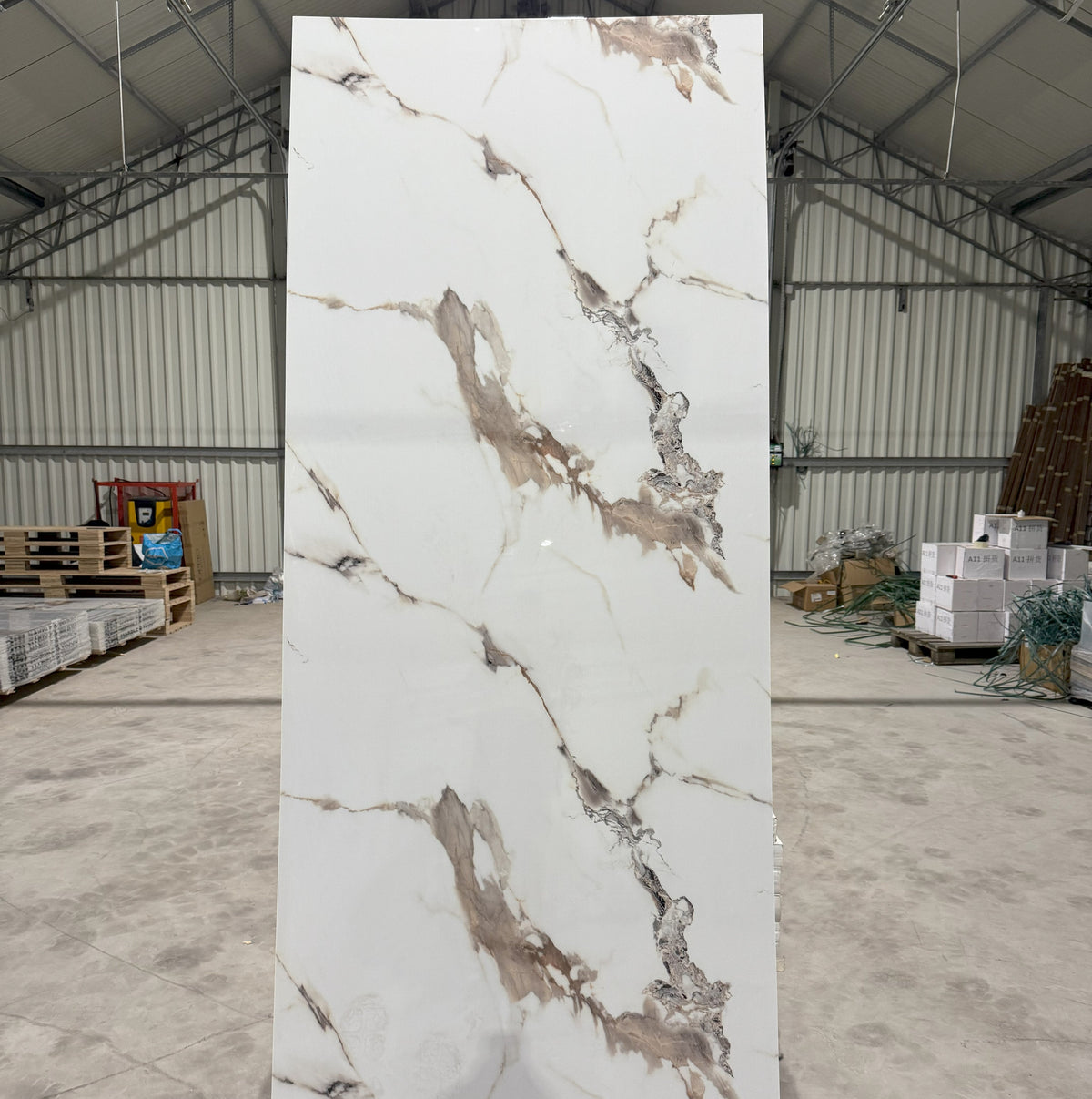PVC wandpaneel Calacatta Gold Hoogglans
