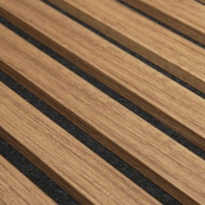 Akoestische Wandpaneel Eiken (Latten wanden) | 60×270×18cm | TEAK 27 mm latten