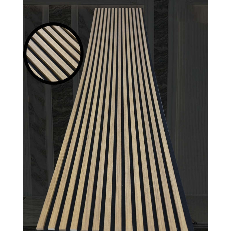 Akoestische Wandpaneel Eiken (Latten wanden) | 60×270×18cm | TEAK 27 mm latten