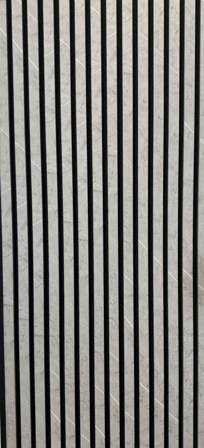 33€ Akoestische Wandpanelen Lattenwand Met Vilt – Gray Marmer 270×60 cm
