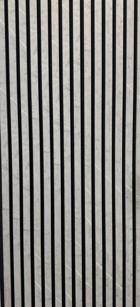 33€ Akoestische Wandpanelen Lattenwand Met Vilt – Gray Marmer 270×60 cm