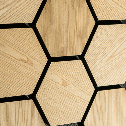 HEXAGON Akoestische wandpaneel | 76×62 cm | LICHT EIKEN