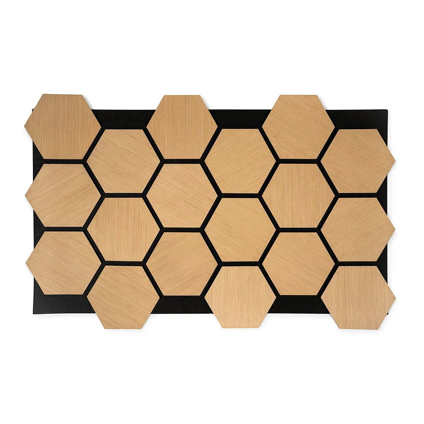 HEXAGON Akoestische wandpaneel | 76×62 cm | LICHT EIKEN