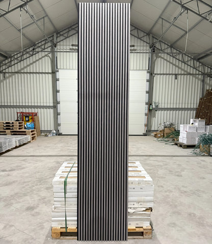 Akoestische wandpaneel | 60×270 cm | grey oak | 17 mm latten