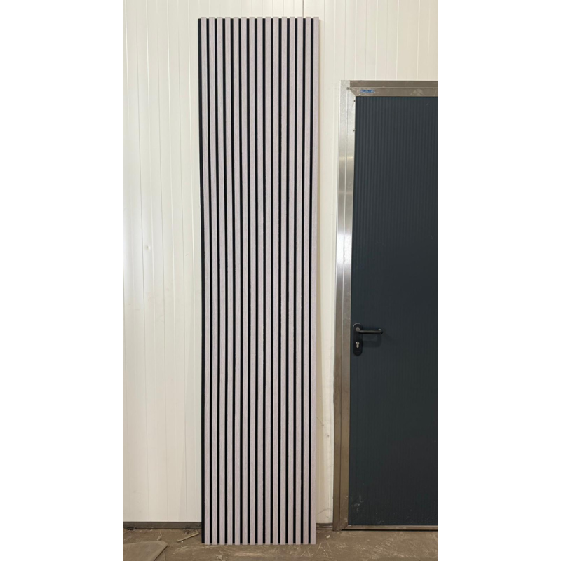 33€ akoestisch Wand Panelen Lattenwand Met Vilt Light Gray 270x60 cm