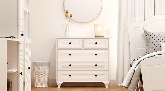 İzel Ladekast – 90 cm – Wit – MDF Membraan Fronten – 86x90x40 cm