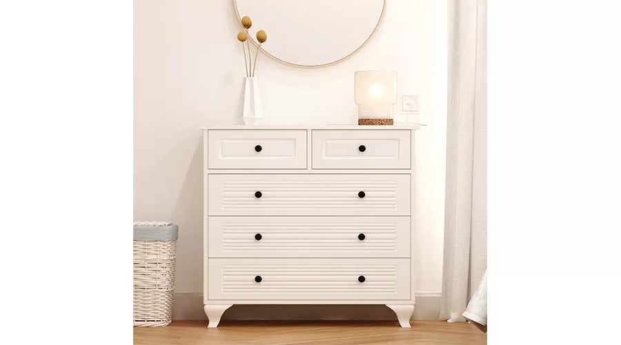 İzel Ladekast – 90 cm – Wit – MDF Membraan Fronten – 86x90x40 cm