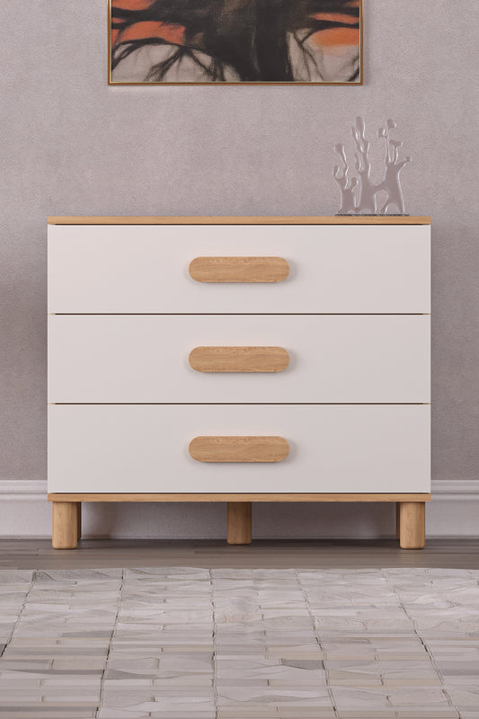 MILA WIT EIKEN LADENKAST MET 3 LADEN