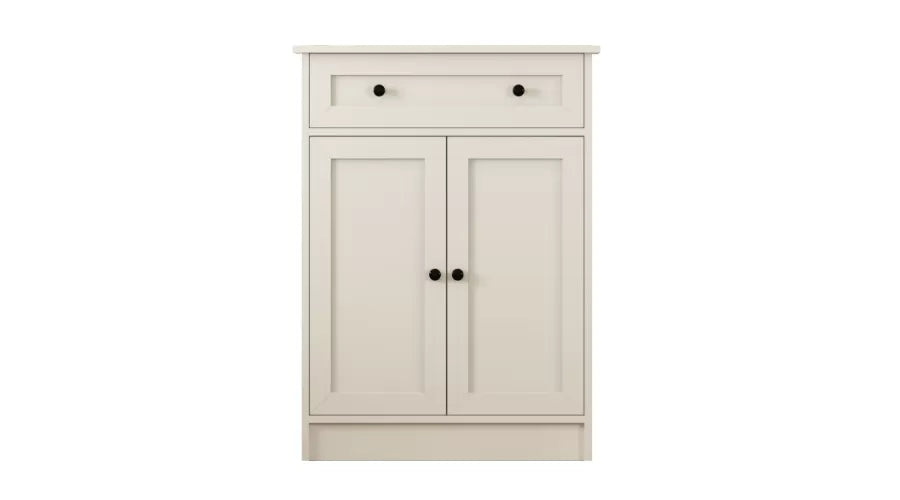 Rumy S1 Country Ladekast – 100 cm Hoog – Wit – MDF Profiel – 100x70x40 cm