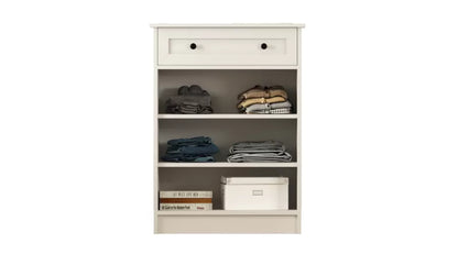 Rumy S1 Country Ladekast – 100 cm Hoog – Wit – MDF Profiel – 100x70x40 cm