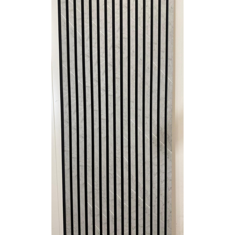 33€ Akoestische Wandpanelen Lattenwand Met Vilt - Gray Marmer 270x60 cm
