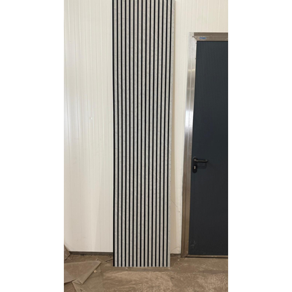 33€ Akoestische Wandpanelen Lattenwand Met Vilt - Gray Marmer 270x60 cm