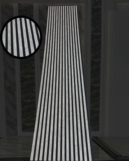 €33 Acoustic Wall Panel (Slatted Walls) | 60x280x18cm | Dark Grey Concrete Look | 25mm Slats
