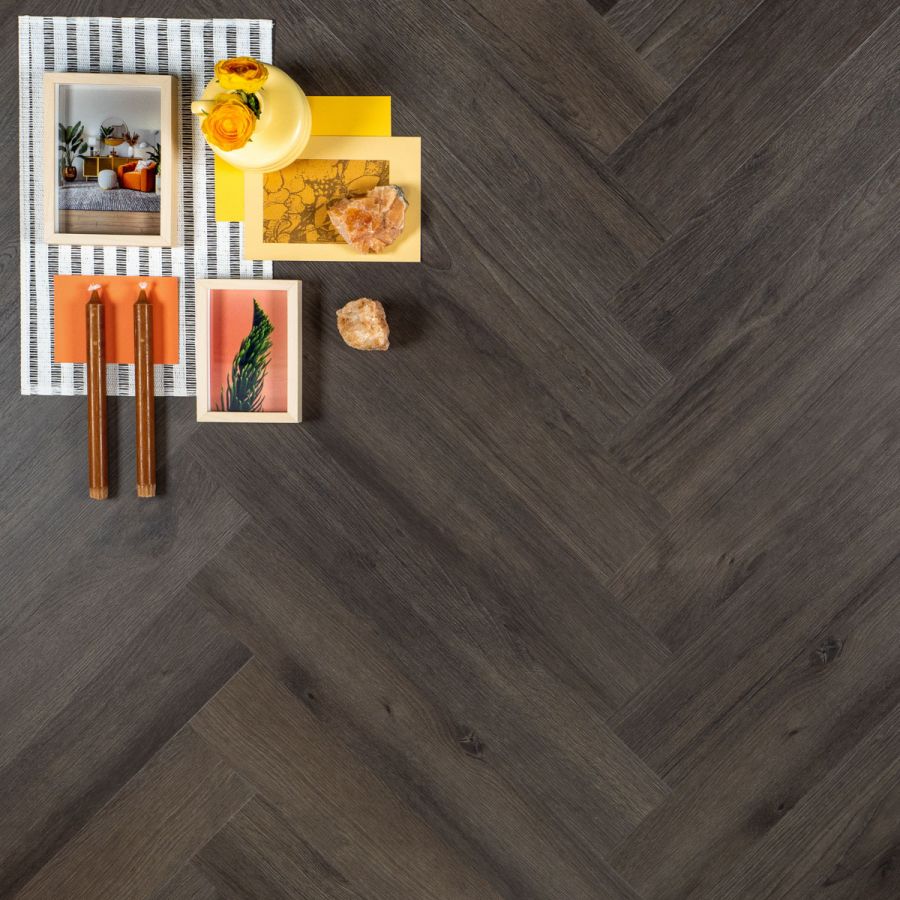 OTIUM Opal Herringbone/Visgraat PVC plak (dryback)
