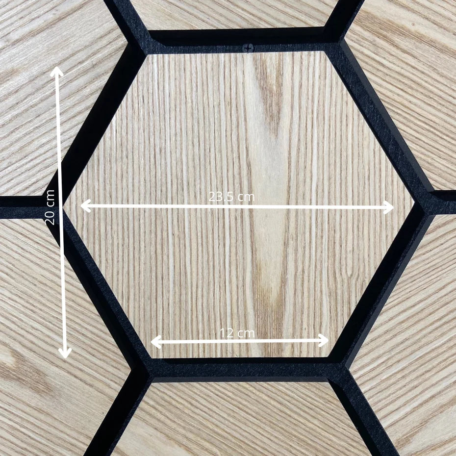 HEXAGON Akoestische wandpaneel | 76×62 cm | LICHT EIKEN