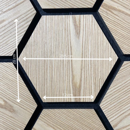 HEXAGON Akoestische wandpaneel | 76×62 cm | LICHT EIKEN