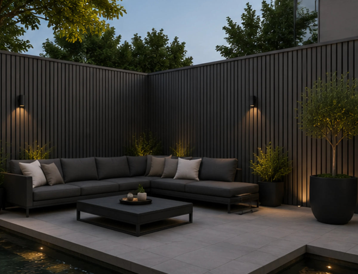 €28 Per Stuk - BLACK - Zwarte strepen - Gevelbekleding – Composiet | 290 x 22 cm | Gevel | Tuin