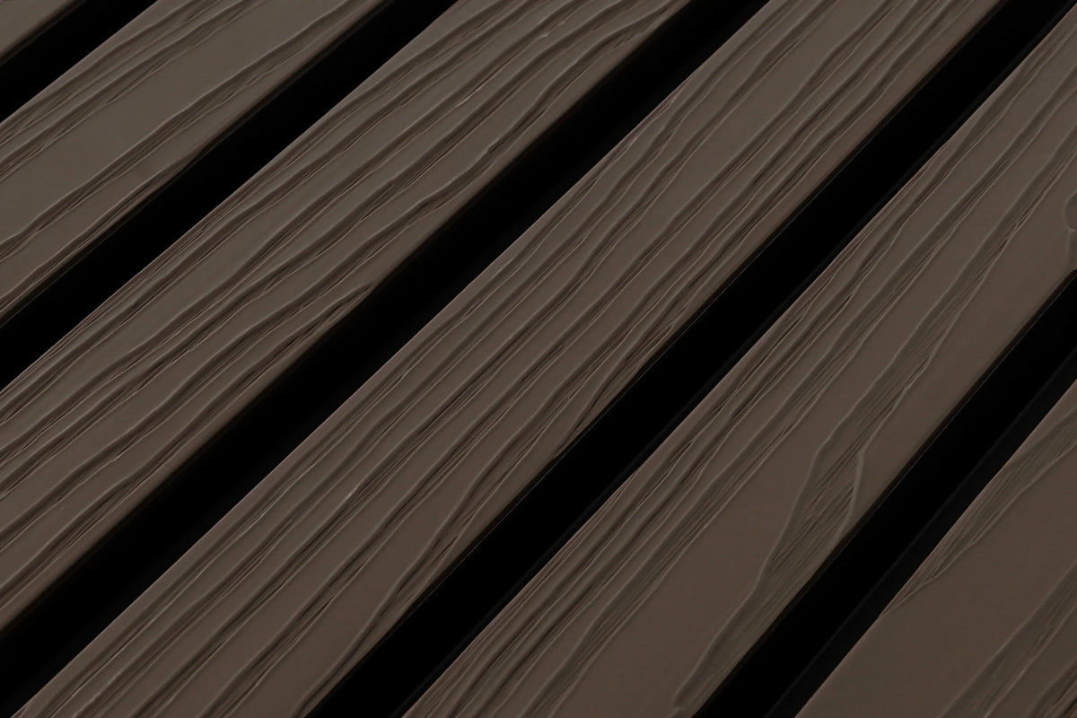 €28 Per Stuk - ROSEWOOD - Zwarte strepen - Gevelbekleding – Composiet | 290 x 22 cm | Gevel | Tuin |