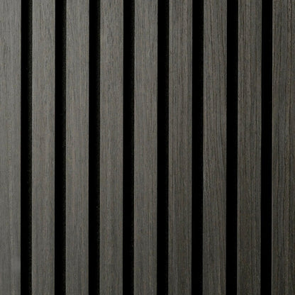 BLACK Oak acoustic wall panel slat wall with Felt - 260x60 cm