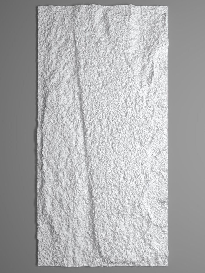 3D Rots wandpaneel | 60x120 cm | Wit