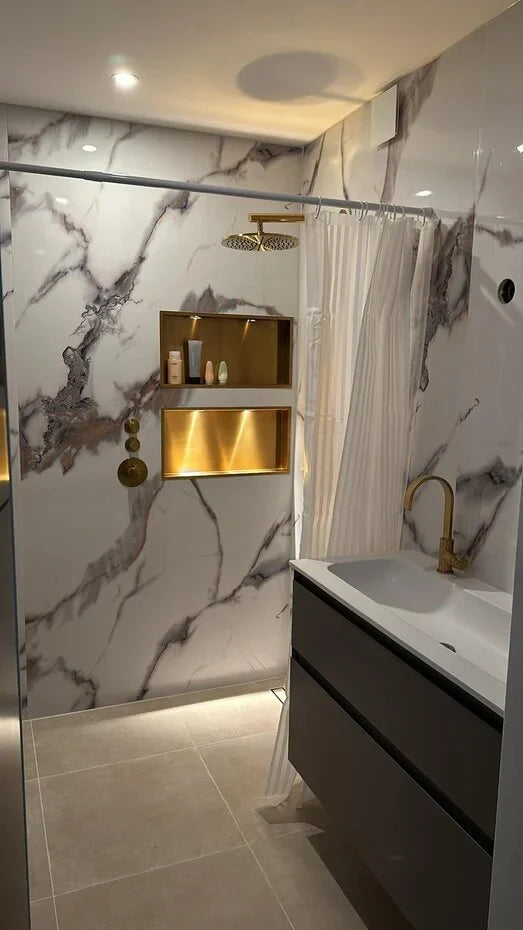 PVC wall panel MATT | 122x280x0.3 cm | MATT Calacatta Gold