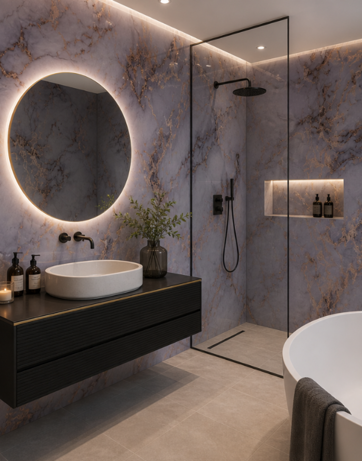 PVC Wall Panel DREAMY High Gloss - 120x280x0.3 cm
