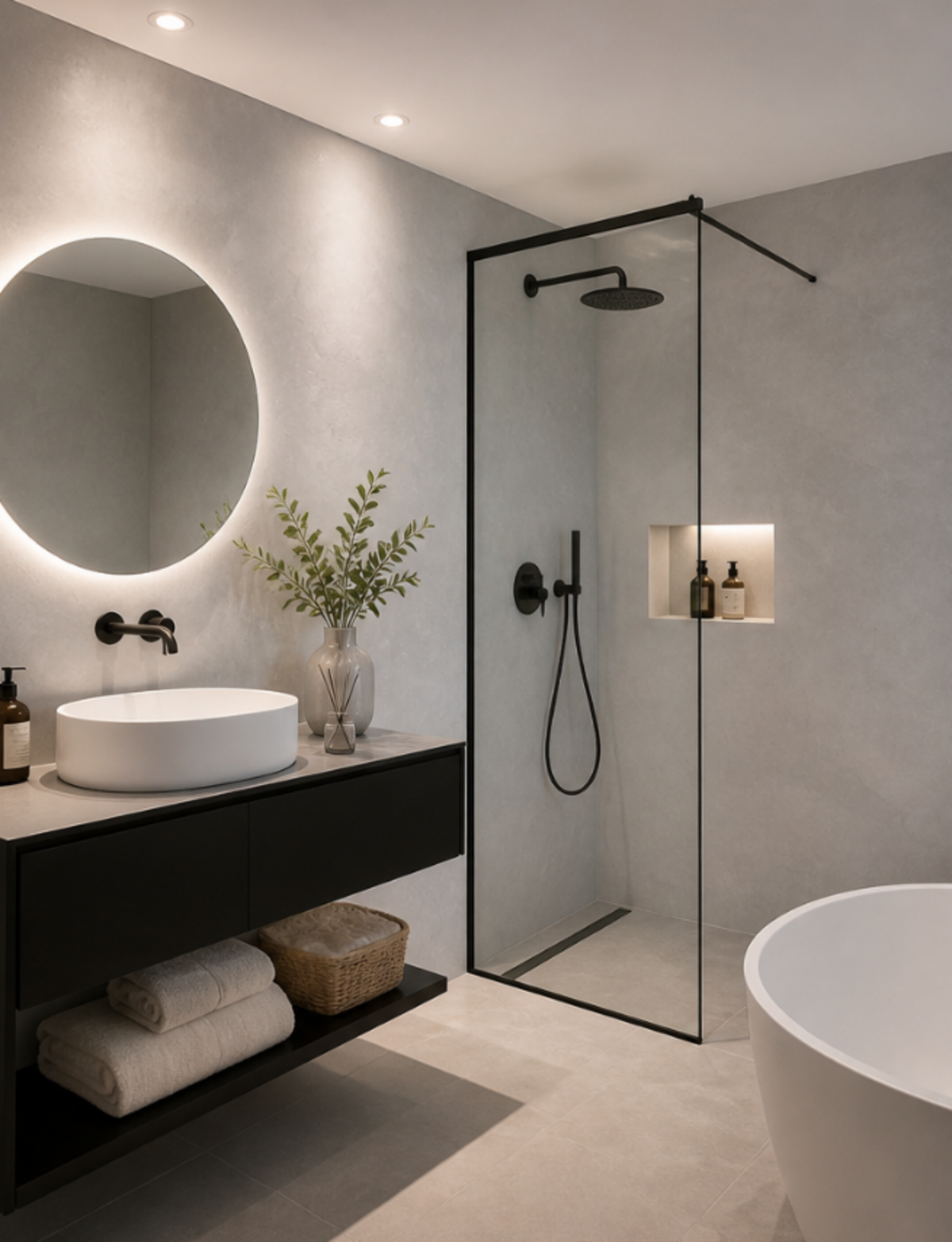 PVC Wall Panel PONERA Light Grey High Gloss - 120x280x0.3 cm