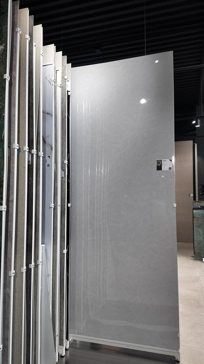 PVC Wall Panel PONERA Light Grey High Gloss - 120x280x0.3 cm