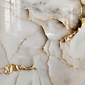 PVC Wandpaneel Fantasy Gold - Hoogglans 120x280x0,3 cm