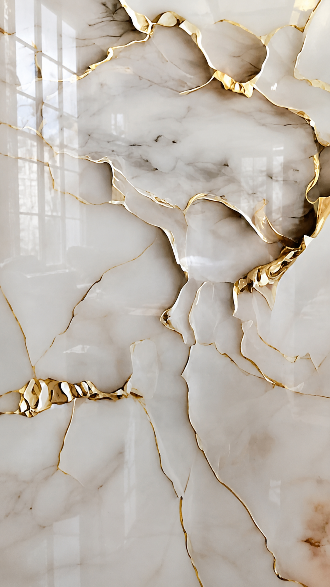 PVC Wandpaneel Fantasy Gold - Hoogglans 120x280x0,3 cm