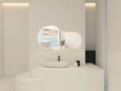 NEBULA Randloos toiletspiegel / badkamerspiegel met verlichting - 120 cm