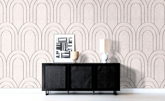 OPPIO Viltpaneel Beige - BAROK - 280x60 cm - Brandvertragend & Geluiddempend