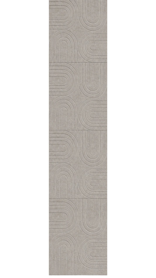 OPPIO Viltpaneel BEIGE - BOGEN - 280x52 cm - Brandvertragend & Geluiddempend
