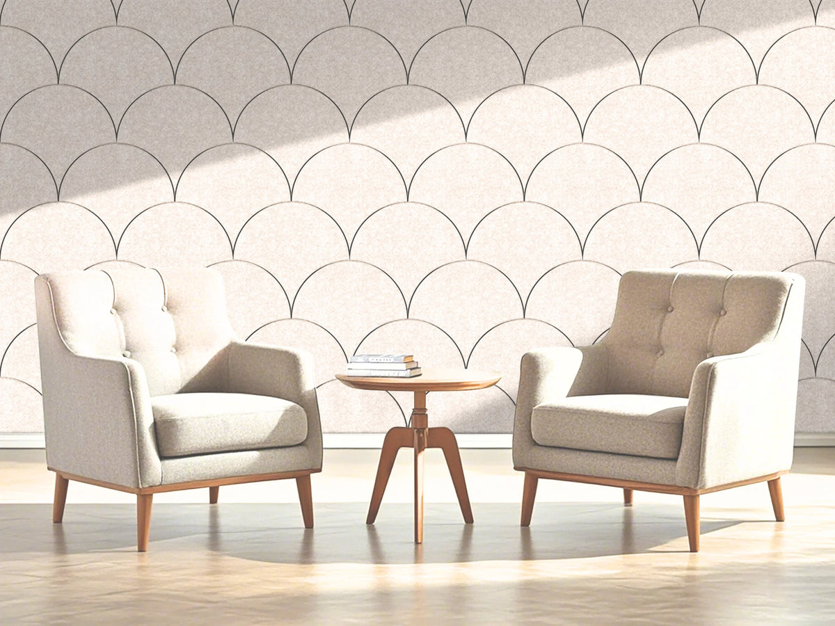 OPPIO Viltpaneel Beige - SCHRUB - 280x56 cm - Brandvertragend & Geluiddempend